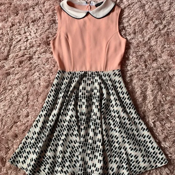 strapless open back dress Rent Nobody's Child Pink Balloon Sleeve Zola Mini Dress